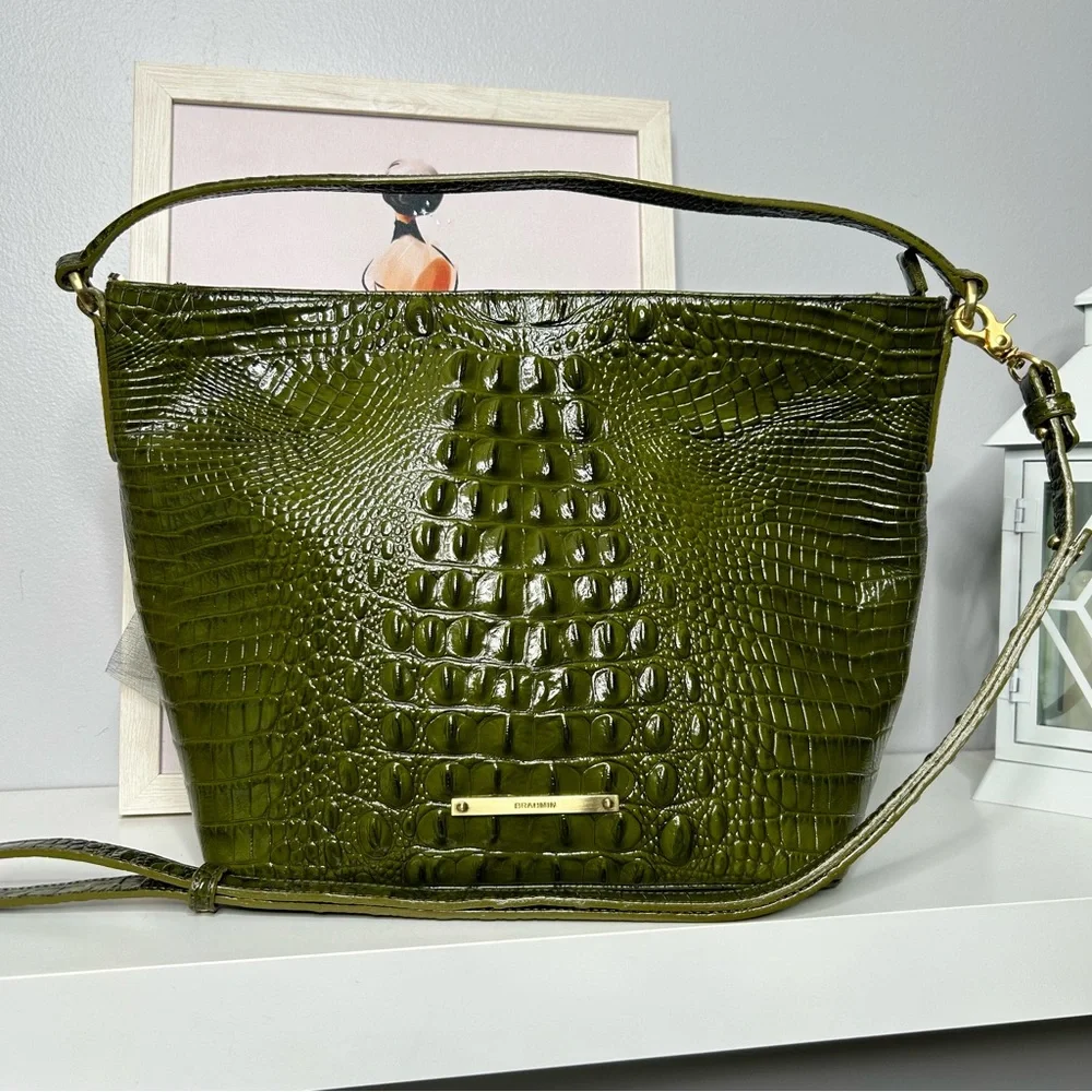 ❌SOLD❌Brahmin Small Harrison Chive Melbourne Hobo - Picture 1 of 14